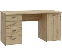 Bureau droit - GOLDSBORO - Chêne artisan / Noir - 145,2 x 60 x 75,3 cm