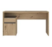Bureau droit MODULTRICK - Chêne/Gris foncé - 140 x 52,7 x 72,5 cm