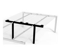 Bureau droit partagé Eminence - Module suivant - L.160 x P.165 cm - Plateau Chêne canadien - Pieds Noir
