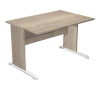 Bureau droit Pronto Bois - L.120 x P.80 cm - Plateau Chêne Canadien - Pieds L Chêne Canadien