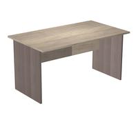 Bureau droit Pronto Bois - L.140 x P.80 cm - Plateau Chêne Canadien - Pieds panneau Cendre
