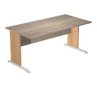 Bureau droit Pronto Bois - L.160 x P.80 cm - Plateau Chêne Canadien - Pieds L Hêtre