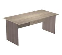 Bureau droit Pronto Bois - L.160 x P.80 cm - Plateau Chêne Canadien - Pieds panneau Cendre