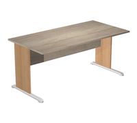 Bureau droit Pronto Bois - L.180 x P.80 cm - Plateau Chêne Canadien - Pieds L Hêtre