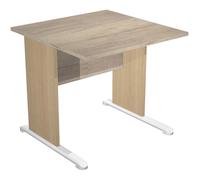 Bureau droit Pronto Bois - L.80 x P.80 cm - Plateau Chêne Canadien - Pieds L Chêne