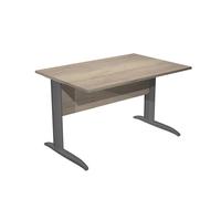 Bureau droit Pronto Métal - L.120 x P.80 cm - Plateau Chêne Canadien - Pieds L Anthracite