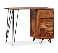 Vidaxl Bureau Avec 1 Tiroir Et 1 Armoire Bois Massif