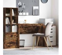 Bureau droit VIDAXL chêne fumé 90 x 40 x 76 cm - compact avec rangement