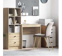 vidaXL Bureau droit Chêne Sonoma – Bois d'ingénierie, 70 x 40 x 76 cm, design épuré