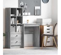 Bureau droit vidaXL Sonoma gris 60x40x76 cm - Bois d'ingénierie, rangement compact