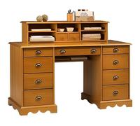 Bureau du Notaire Pin Massif Miel de Style Anglais