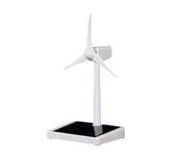 Bureau éducatif moulin à vent - Modèle de science de l'énergie solaire - Ornement créatif - Apprentissage des énergies renouvelables - Miniature - Bricolage - Modèle d'éolienne avec panneau solaire