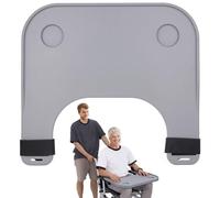 Bureau élargi pour fauteuil roulant avec compartiments pour gobelets, plateau à sangle amovible pour personnes âgées, idéal pour manger, écrire, se détendre