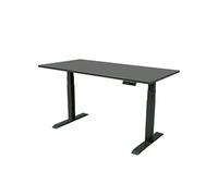 Bureau électrique 140x80cm - Moteur double - Noir/Anthracite
