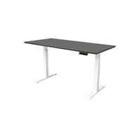 Bureau électrique 160x80cm - Moteur double - Blanc/Anthracite