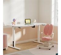 Bureau électrique à hauteur réglable pour enfants Ringe 120 x 60 cm blanc [pro.tec] Blanc G