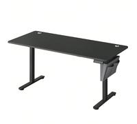 Bureau Électrique Assis-Debout, Bureau Réglable en hauteur, 70 x 160 x (72-120) cm, 4 Hauteurs Mémorisables, Pochette de rangement, Noir Noir