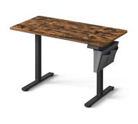 Bureau électrique assis-debout - SONGMICS - 60 x 120 cm - 4 hauteurs mémorisables - Marron rustique et noir