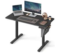 Bureau Électrique Assis-Debout - SONGMICS - 60 x 120 cm - 4 hauteurs mémorisables - Noir d'encre