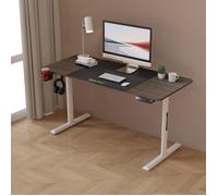 Bureau électrique Hayward à hauteur réglable 140 x 60 x 72 - 117 cm effet bois foncé [pro.tec]