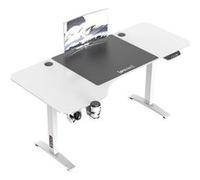 Bureau électrique Oxnard à hauteur réglable 73 - 118 cm en forme de L blanc [pro.tec] Blanc G