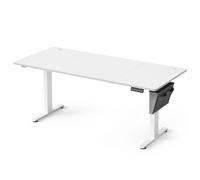 Bureau Électrique Réglable En Hauteur, 180 X 80 Cm, Table Assis-Debout, Fonction Mémoire 4 Hauteurs, Pour Bureau, Télétravail, Blanc Nuage