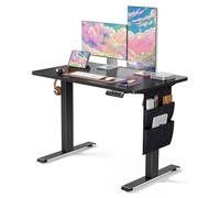 Bureau électrique réglable en hauteur Marsail, Bureau Debout, Mémoire préréglée, Crochet pour Casque, 110 x 60 cm