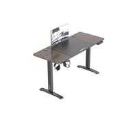 Bureau électrique Salinas à hauteur réglable 73 - 118 cm rectangulaire effet noyer [pro.tec]