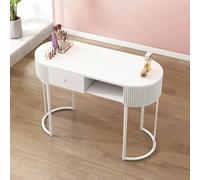 Bureau élégant pour manucure - Table de manucure moderne avec tiroirs et 3 niveaux de rangement pour artistes professionnels des ongles - Station de travail fonctionnelle en bois pour salon de spa