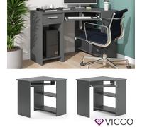 Bureau en angle Bureau Bureau informatique Table travail Odin Anthracite Vicco