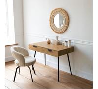Bureau en bois 2 tiroirs LOUIS Marron