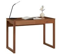 IDIMEX Bureau en Bois avec 2 tiroirs Noah, Design scandinave, en pin Massif Coloris châtaignier