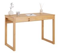 IDIMEX Bureau en Bois avec 2 tiroirs Noah, Design scandinave, en pin Massif Coloris Naturel