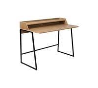 Bureau en bois beige, droit, secrétaire - White Label, Giorigo - 120x60x88 cm