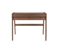 Bureau en bois de noyer marron, secrétaire, 2 tiroirs, avec rangement, droit - Zuiver, Barbier - 110x61x85 cm