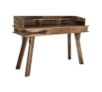 Bureau en bois de sheesham coloris naturel - Longueur 140 x Profondeur 50 x Hauteur 96 cm --