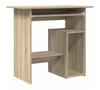 Bureau en bois d'ingénierie - CLARENCE - 80x45x74 cm - Chêne sonoma - Étagère ouverte - Plateau de clavier