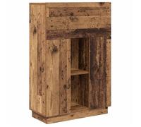 vidaXL Bureau Bois ancien 71,5 x 31,5 x 106,5 cm - Bois d'ingénierie, Rangement marron