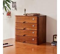Bureau en bois massif avec 4 tiroirs et verrou Solution de rangement pour un classement efficace des données et une nization élégante Accessoire de bureau à domicile