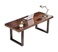 Bureau en Bois Massif de Style Industriel, Table d'ordinateur avec Pieds réglables, Table de conférence, Table d'étude, Forte capacité de Charge, Facile à Installer (8 cm 220 x 90 x 75 cm)
