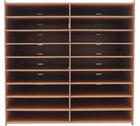 Bureau en bois Rangement de dossiers Bureau Organisateur de documents Système de classement Organisateur de documents Bureau Classeur à lettres avec 18 compartiments