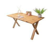 Bureau en chêne massif huilé avec pieds en bois de chêne | 1500 mm x 800 mm x 27 mm | Table en bois européen entièrement fini et pieds en chêne pour travailler, écrire et