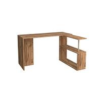Bureau en forme de L avec étagères de rangement L.130 cm