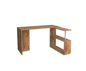 Bureau en forme de L avec étagères de rangement L.130 cm
