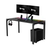 Bureau en métal Secretlab MAGNUS | Bureau gaming ergonomique avec écosystème magnétique | Plateau de gestion des câbles intégré | Tapis de bureau magnétique en similicuir noir & rouge | Garantie 5 ans
