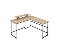 Tectake Bureau MELROSE 140x130x76,5cm - Bois clair industriel, Chêne Sonoma