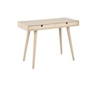 Toilinux - Bureau en panneau de particules avec 2 tiroirs - Beige - Diner Beige G