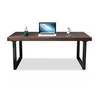 Bureau en pin de 5 cm d'épaisseur, adapté pour Le Bureau à Domicile, Bureau d'ordinateur/Table de conférence en métal de Style Industriel, Facile à Installer (épaisseur 5 cm, 160 x 70 x 75 cm)