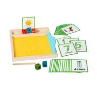Bureau en sable, bac à sable en bois, jeu éducatif alphabet avec capteurs pour filles et