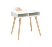 Bureau Enfant Primaire en Bois Blanc et Naturel H 87 cm - Atmosphera